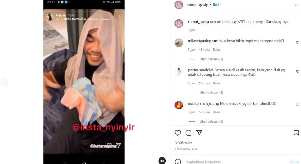 Unggahan soal adik Bibi Ardiansyah, Fujianti Utami [Instagram/@rumpi_gosip]