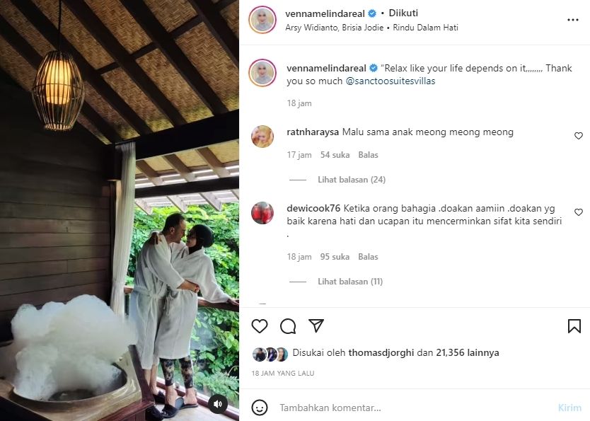 Bulan Madu Venna Melinda dan Ferry Irawan (Instagram/@vennamelindareal)