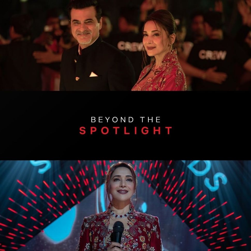 Madhuri Dixit dan Sanjay Kapoor di serial The Fame Game. [Netflix]