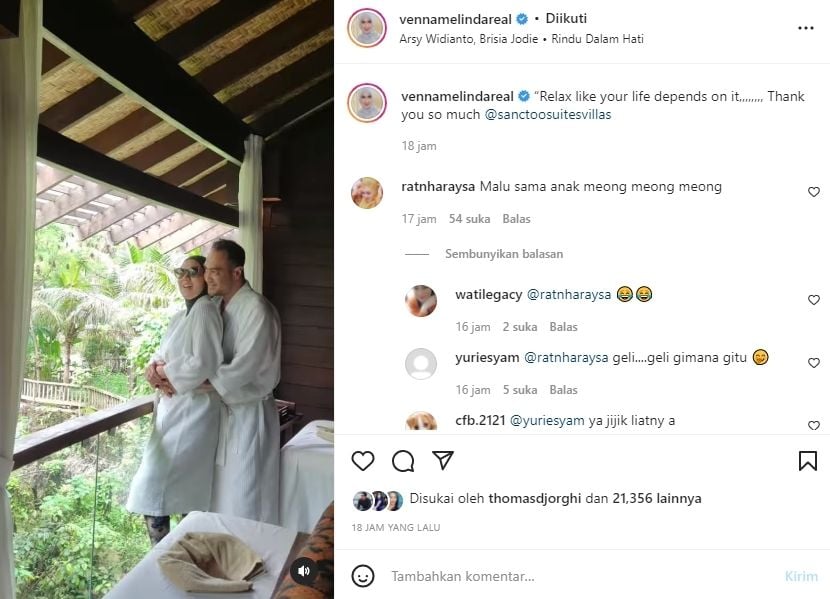 Bulan Madu Venna Melinda dan Ferry Irawan (Instagram/@vennamelindareal)