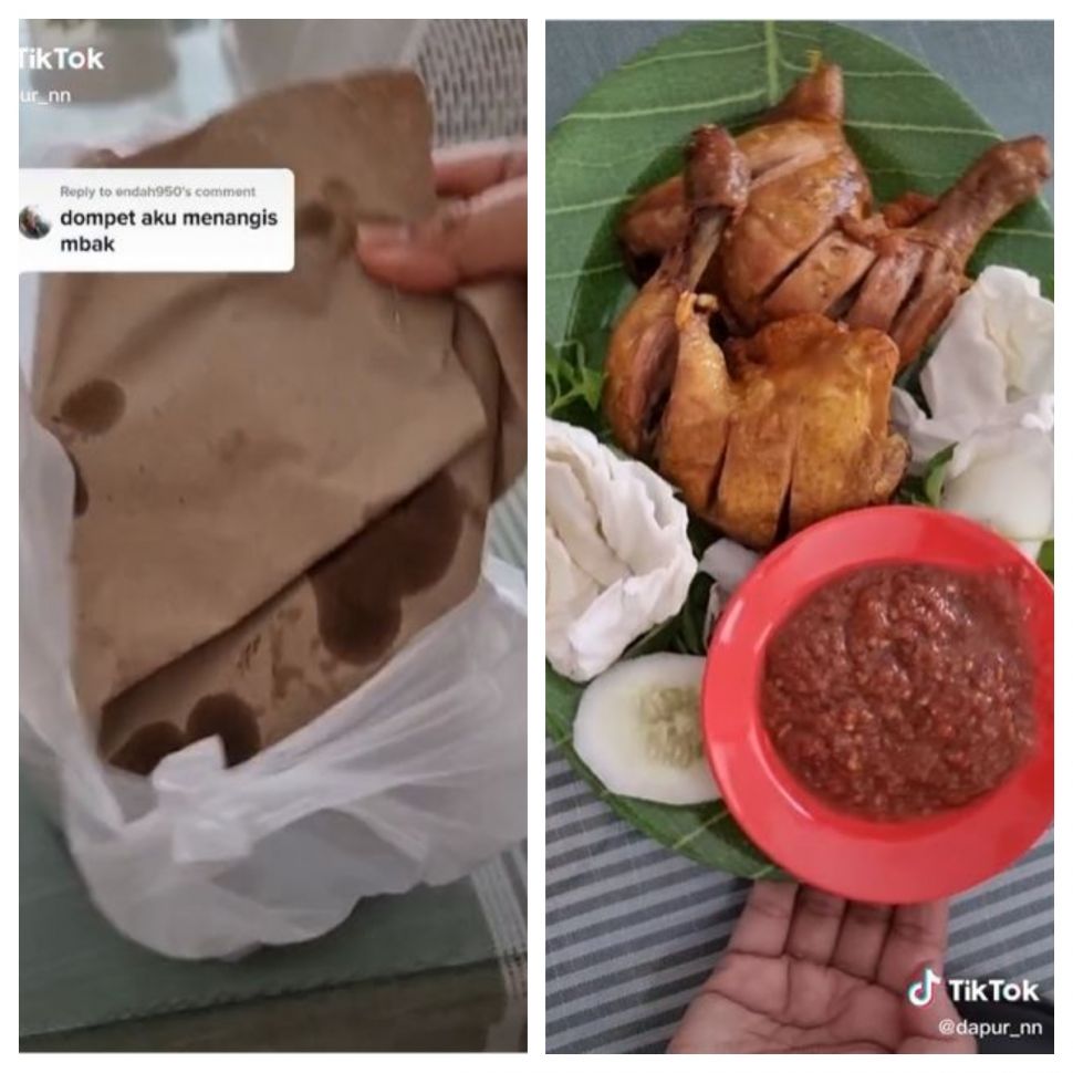 Harga ayam goreng di Papua Barat (TikTok @dapur_nn)