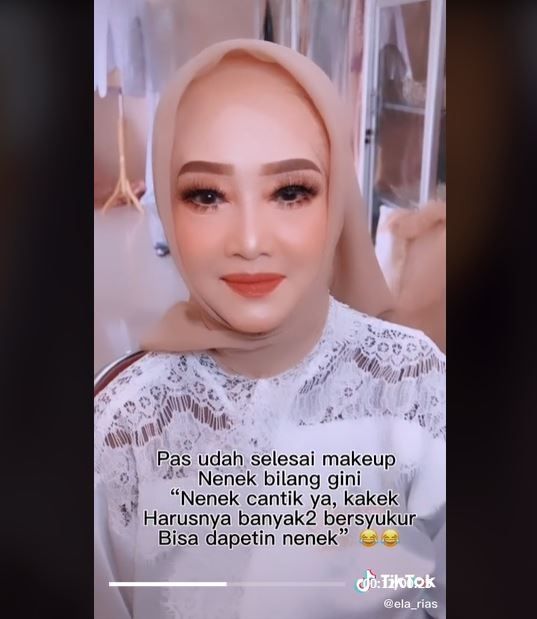 Viral MUA Dandani Nenek 67 Tahun, Bikin Pangling (tiktok.com/@ela_rias)