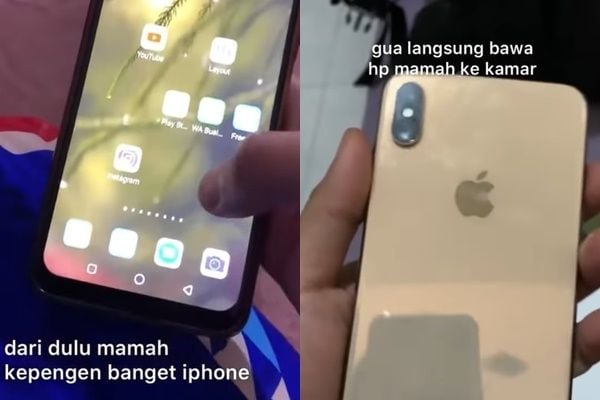 Viral Anak Beri Kejutan Belikan HP Impian Ibu, Reaksi Ibunya Bikin Warganet Terenyuh (instagram/@ceritaselamanya)