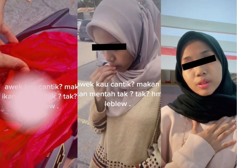 Warganet Kecam Gadis Makan Isi Ikan Mentah yang Masih Berdarah, Begini Video Klarifikasinya. (TikTok/fiqhrulannuar_)