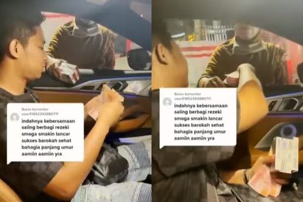 Aksi Doni Salmanan Bantu Ibu-ibu Saat PPKM Viral. (Instagram/@dagelanviral)