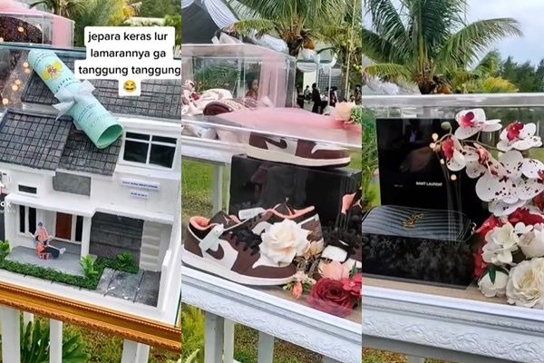 Viral Seserahan Lamaran Sertifikat Rumah dan Sepatu Tas Branded (instagram/@pernikahan_idaman)