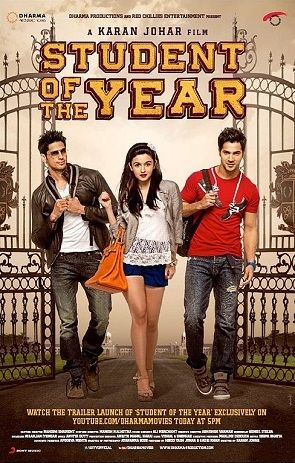 Poster film Student of The Year yang dibintangi Sidharth Malhotra, Varun Dhawan dan Alia Bhatt. [Instagram]