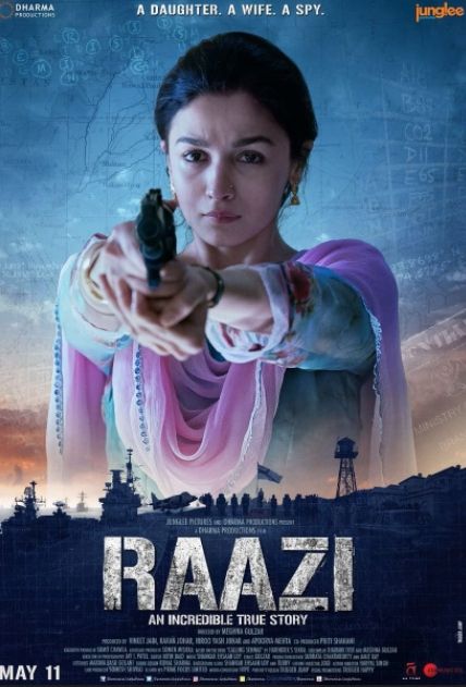 Poster film Raazi yang dibintangi Alia Bhatt. [Instagram]