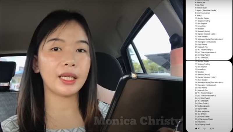 YouTuber Monica Christy. [Tangkapan layar/YouTube Monica Christy]