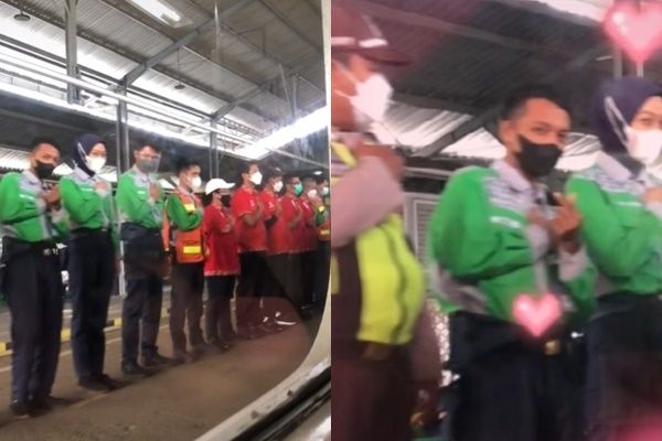 Aksi Petugas Stasiun Bikin Penumpang Salfok (TikTok)