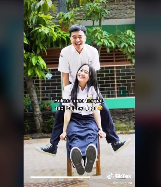 Dulu Satu SMP, Pasangan Ini Pemotretan Prewedding di Sekolah (tiktok.com/nina.nura)