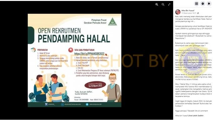 Cek fakta pendamping halal (turnbackhoax)