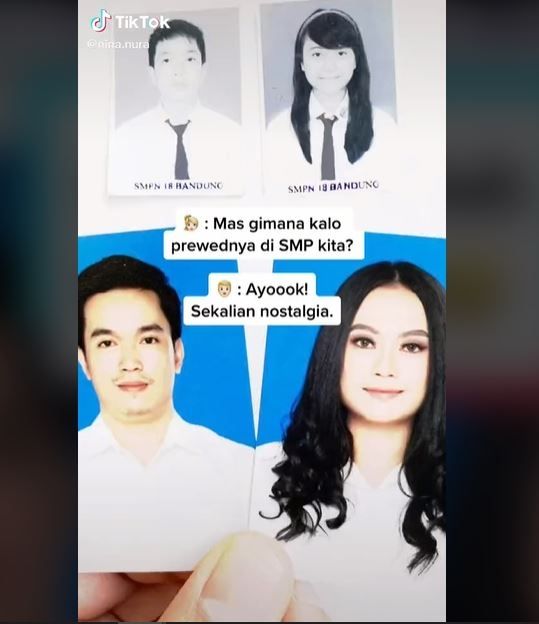 Dulu Satu SMP, Pasangan Ini Pemotretan Prewedding di Sekolah (tiktok.com/nina.nura)