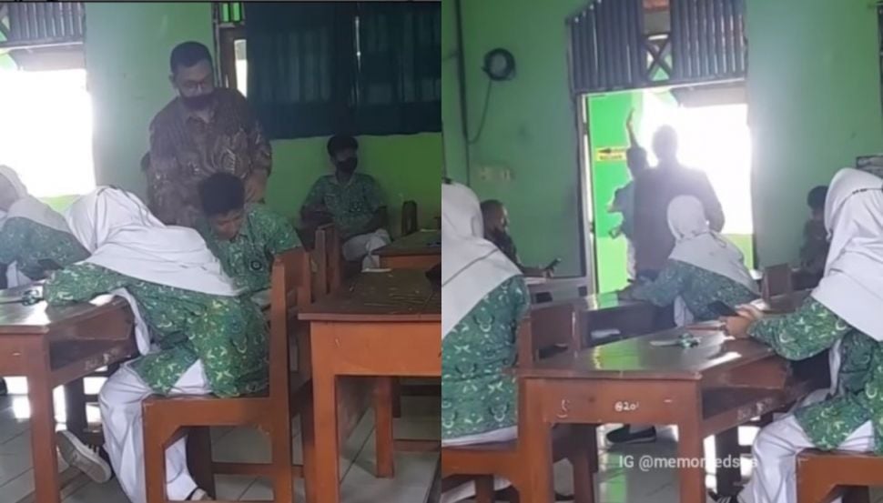 Siswa sesumbar diingatkan guru (instagram.com/memomedsos)