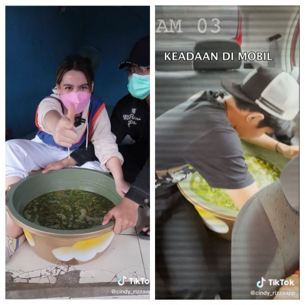 Seblak satu bak mandi (TikTok @cindy_rizzaapp)