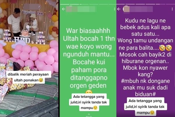 Viral Tetangga Julid di Status WA Gegara Ultah Balita Dirayakan Meriah (Instagram/studio42uhf)