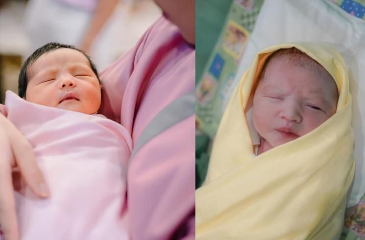 Adu Gaya Potret Newborn Baby Ameena dan Baby Djiwa (Instagram/@attahalilintar/@dimsanggara)