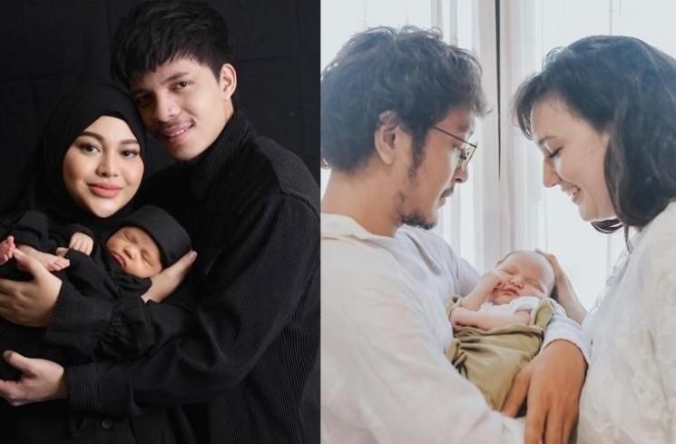 Adu Gaya Potret Newborn Baby Ameena dan Baby Djiwa (Instagram/@attahalilintar/@dimsanggara)