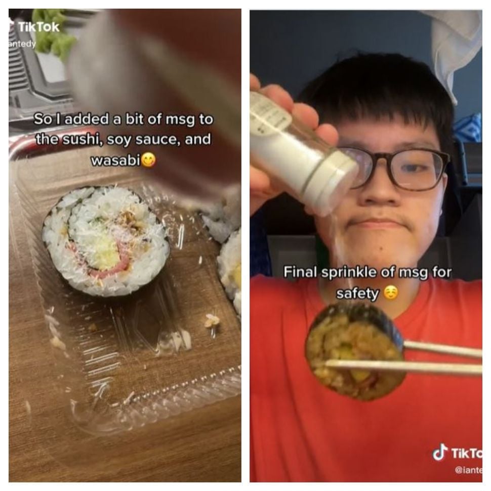 Sushi pakai micin (TikTok @iantedy)