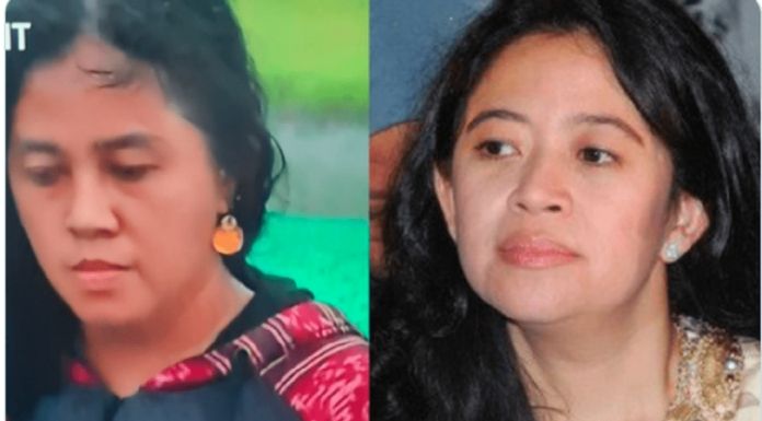 Foto Rara Isti Wulandari dan Puan Maharani disandingkan. [Twitter]