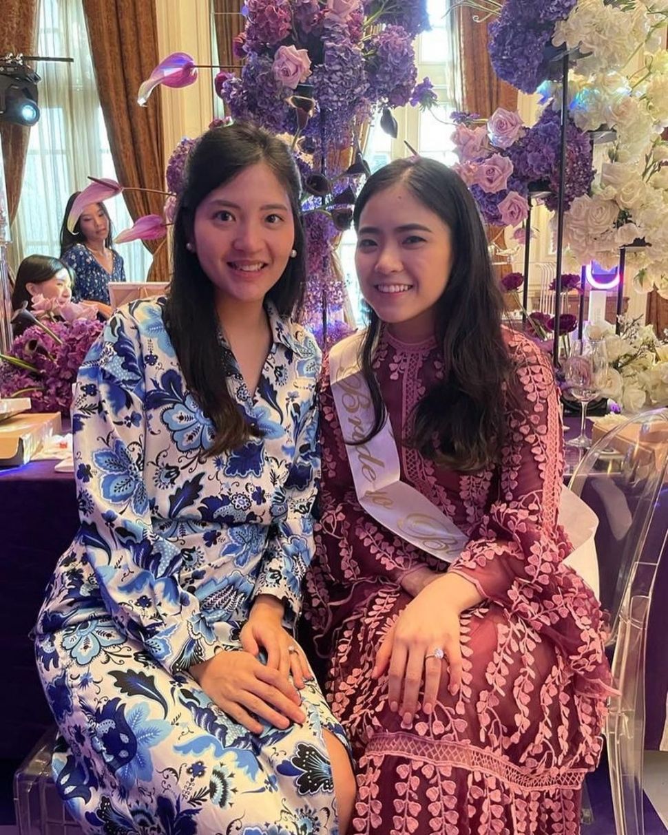 Jessica Tanoesoedibjo (kanan) menggelar acara bridal shower. [Instagram]