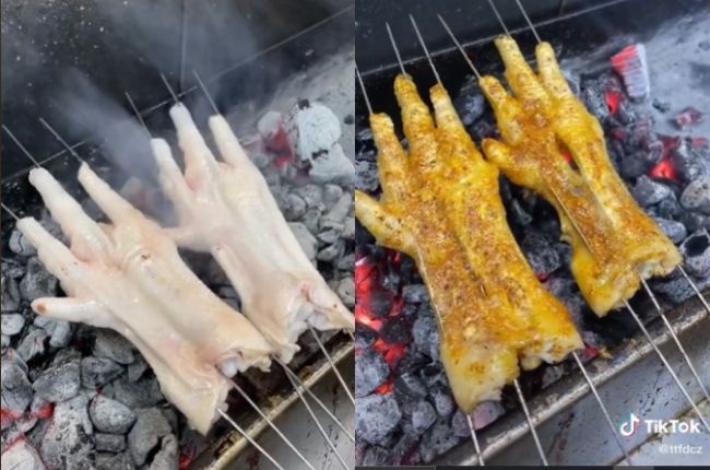 Beredar Video Warganet Bikin Sate Ceker Ayam, Pas Dimasak Wujudnya Malah Ngeri-ngeri Sedap. TikTok/@ttfdcz)