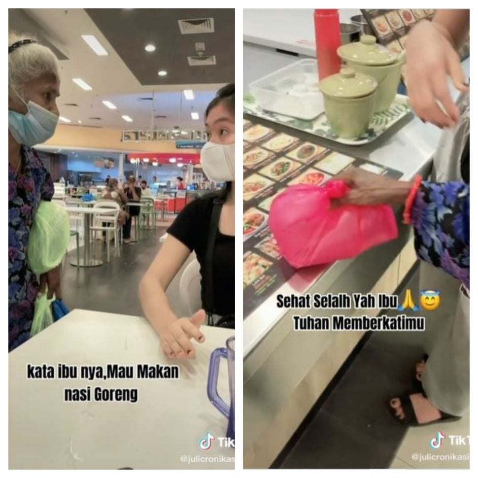 Membelikan nenek nasi goreng (TikTok @julicronikasitorus)