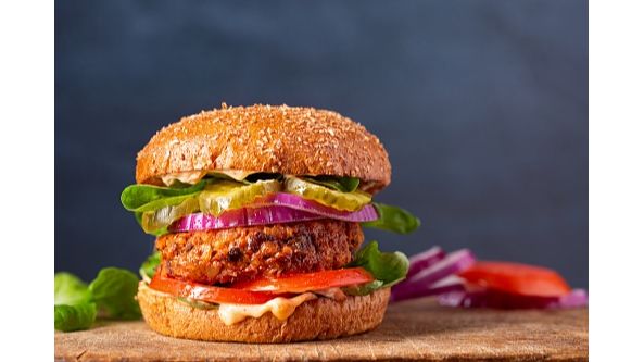 Ilustrasi burger olahan plant based (sumber unsplash.com)