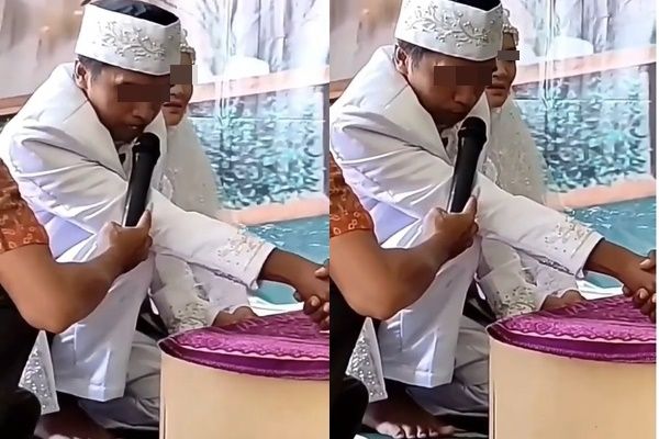 Baru Mau Ucap Ijab Kabul, Pengantin Pria Malah Kepentok Mikrofon (instagram/@studio42uhf)