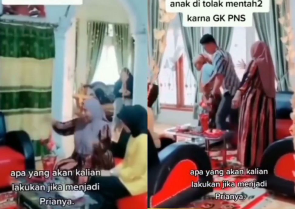 Pilu! Lamaran Pria ini Ditolak Mentah-mentah oleh Pihak Keluarga Wanita, Alasannya Karena Bukan PNS. (Instagram/inta__nyinyir)