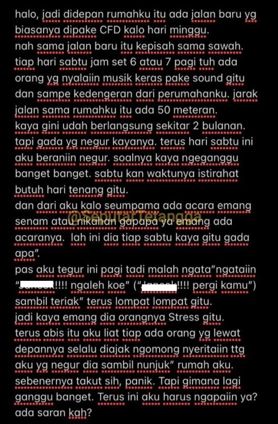 Niat Negur Orang Gegara Kerap Setel Musik Keras-keras dari Speaker, Sender Ini Malah Apes Kena Umpat (twitter/@SeputarTetangga)