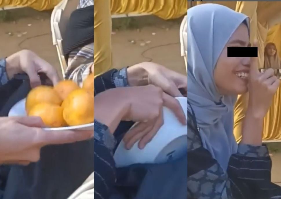 Aksi Wanita Masukkan Sepiring Buah ke Dalam Tas saat Hajatan, Tetap Nekat Meski Terciduk Penjaga Makanan (Instagram/memomedsos)