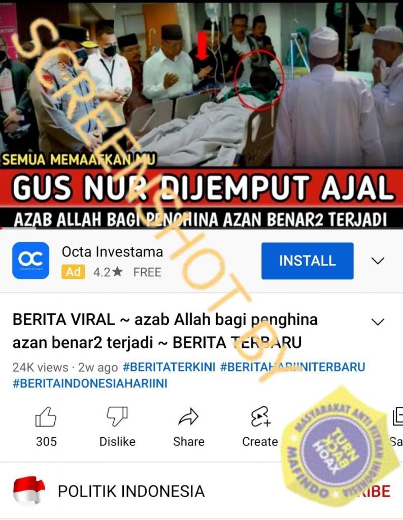 CEK FAKTA: Beredar Kabar Duka Gus Nur Meninggal Dunia, Benarkah?