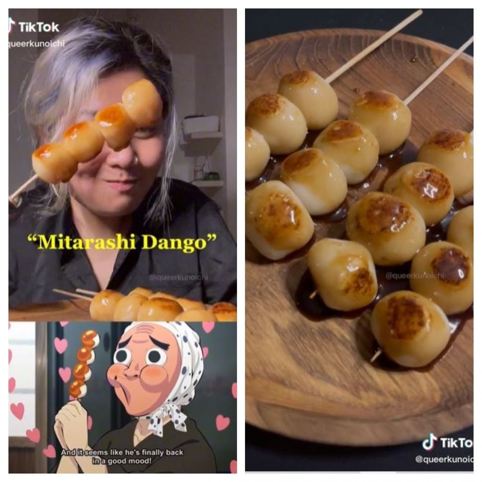 Mitarashi dango (TikTok @queerkunoichi)