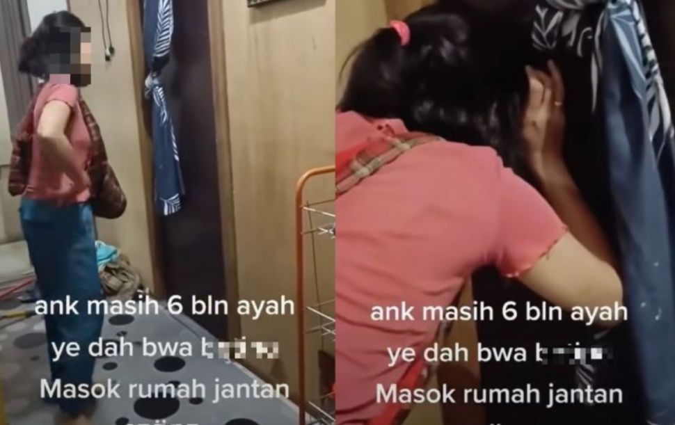 Viral Wanita Dobrak Pintu Pakai Ulekan, Diduga Mantan Suami Bersama Perempuan Lain di Kamar (Mstar)