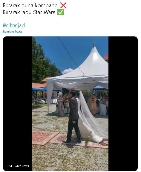 Pasangan Gelar Pernikahan Bertema Star Wars (twitter.com/EJsafari)