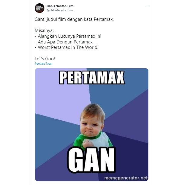 Harga Pertamax Naik, Publik Protes Senggol DPR Lewat Sejumlah Judul Film. (Twitter/HabisNontonFilm)