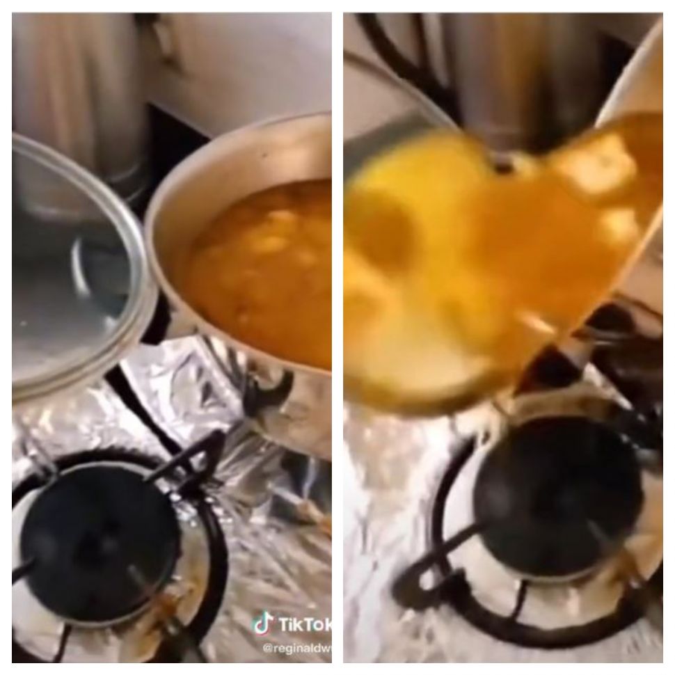 Life hack memasak yang gagal (TikTok @reginaldwu)