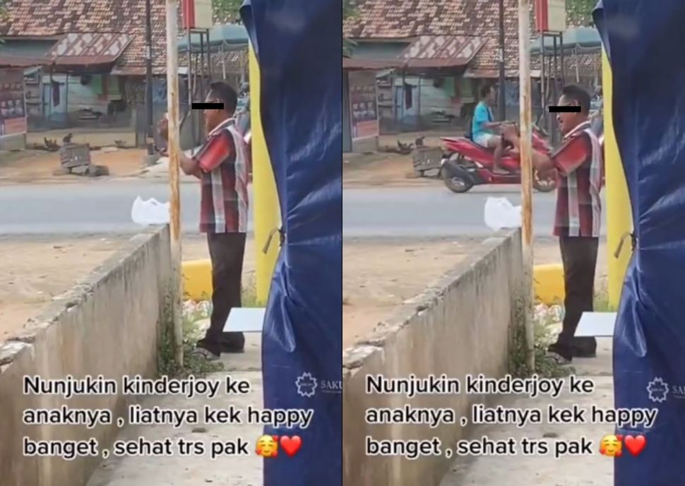 Momen Pria Tua Vidcall Tunjukan Snack di Pinggir Jalan, Diduga untuk Cucu Bikin Publik Terharu. (Instagram/underc0ver.id)