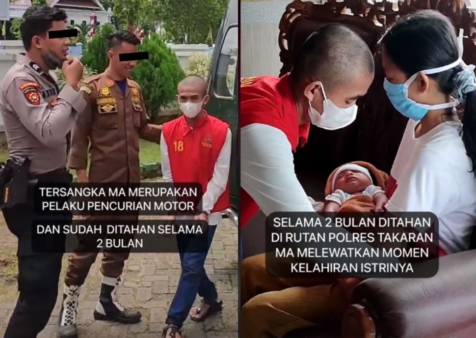 Pria Curi Motor Tukang Sayur Demi Persiapan Lahiran Istri, Sempat Ditahan 2 Bulan, Kini Dibebaskan. (TikTok/kejaksaan.ri)