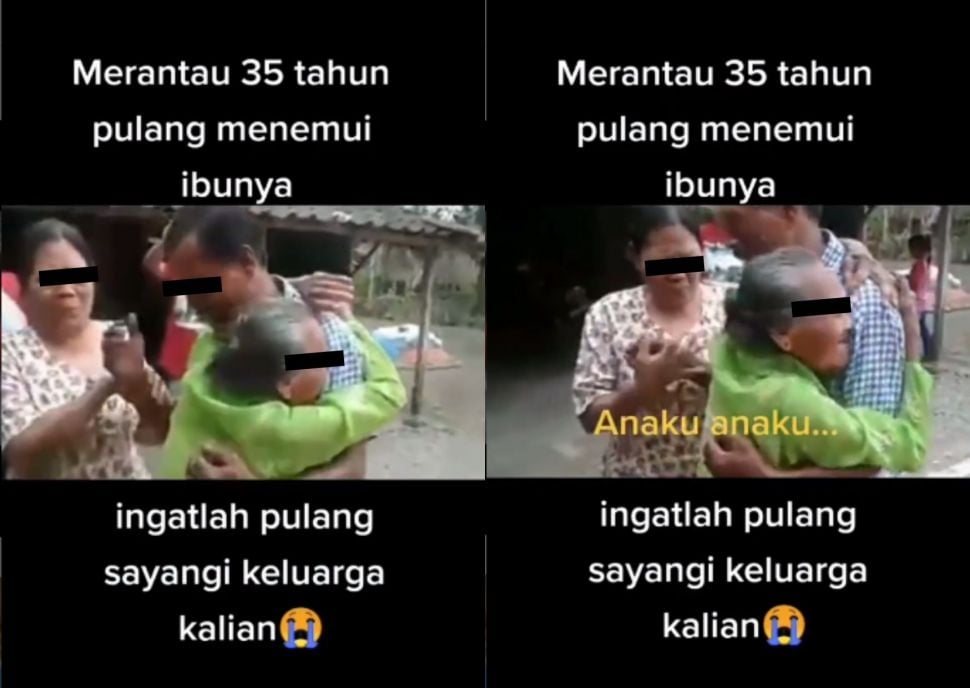 Momen Haru Pria Pulang Usai 35 Tahun Merantau, Ortu Auto Nangis Meraung-raung. (Instagram/dunia_kaumhawa)