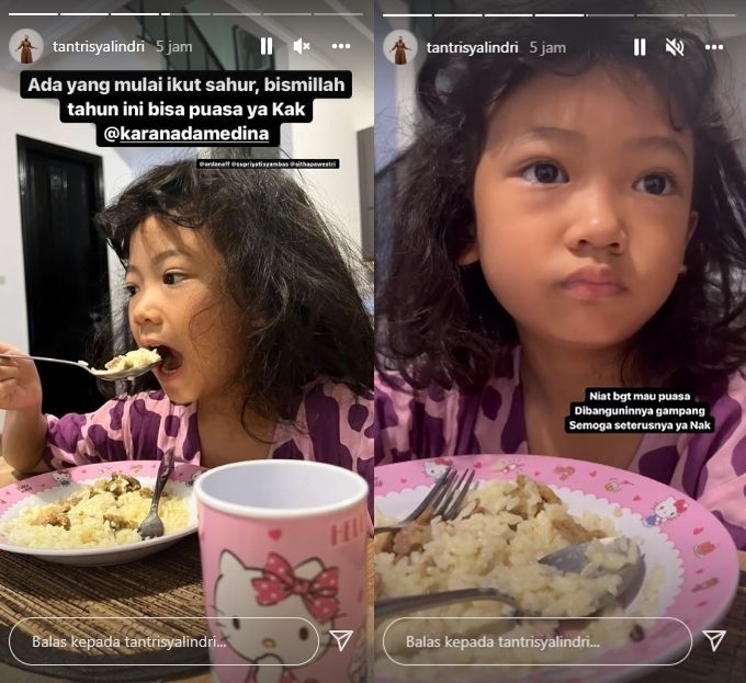 Momen sahur pertama para artis (Instagram/@tantrisyalindri)