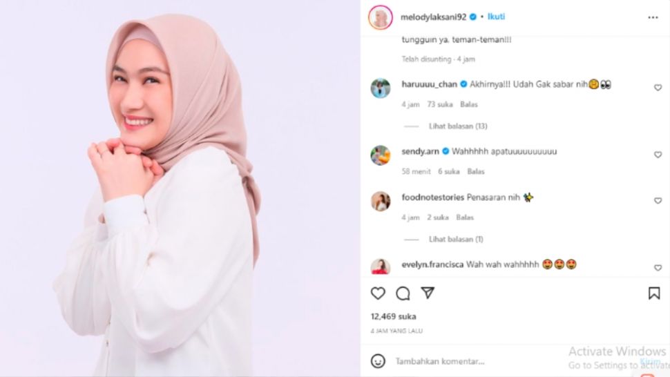 Melody JKT48 Ucap Punya Kejutan di Bulan Ramadan. (Instagram/melodylaksani92)