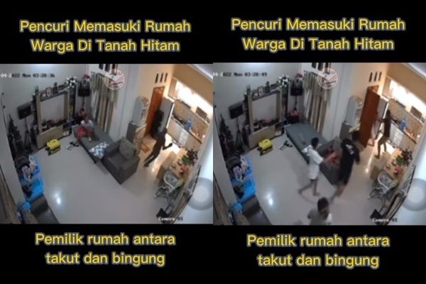 Viral CCTV Rumah Dimasuki Pencuri, Para Penghuni Langsung Bangun Teriak dan Lari Kebingungan (instagram/@indoviral8)