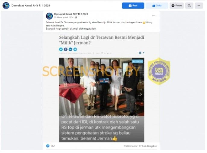 CEK FAKTA: Terawan jadi milik Jerman? (Turnbackhoax)