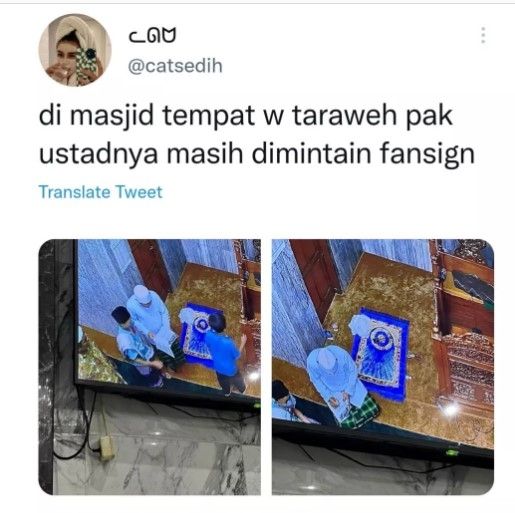 Anak minta tanda tangan ustaz (instagram.com/daily.twitter.id/)