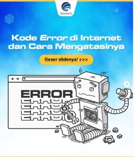 Kode error di internet. [Instagram]