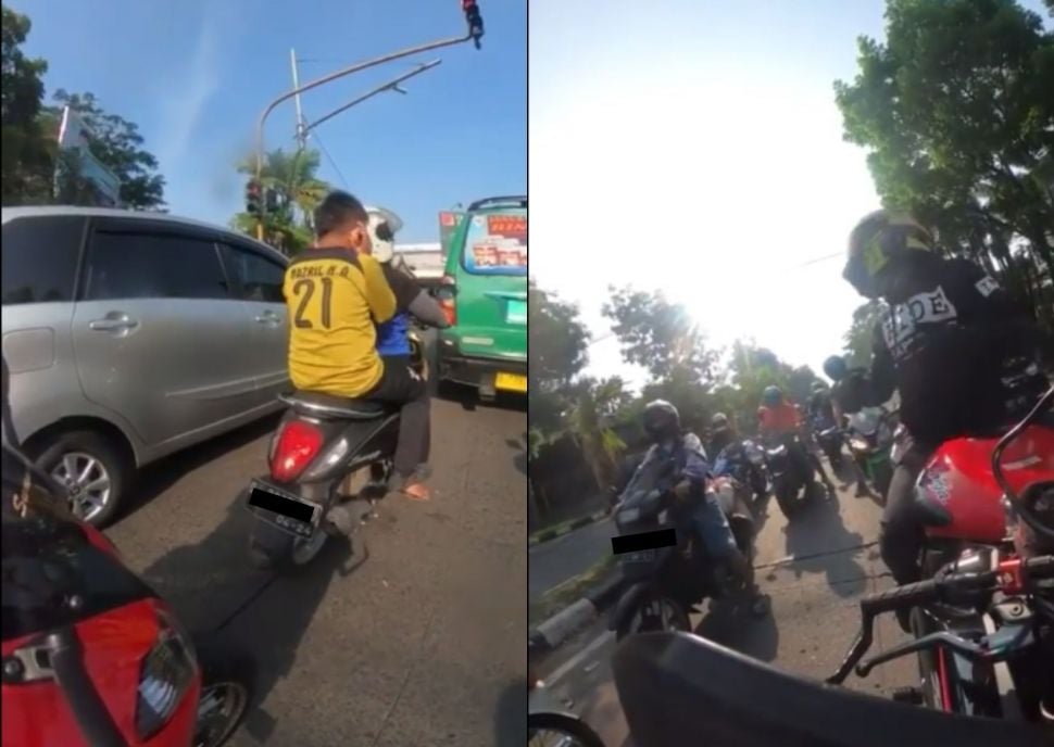 Aksi Pria Geber Moge sampai Bikin Bocah Kaget Tutup Telinga, Publik Geram: Motor Keren, Kelakuan Norak. (Instagram/majeliskopi08)