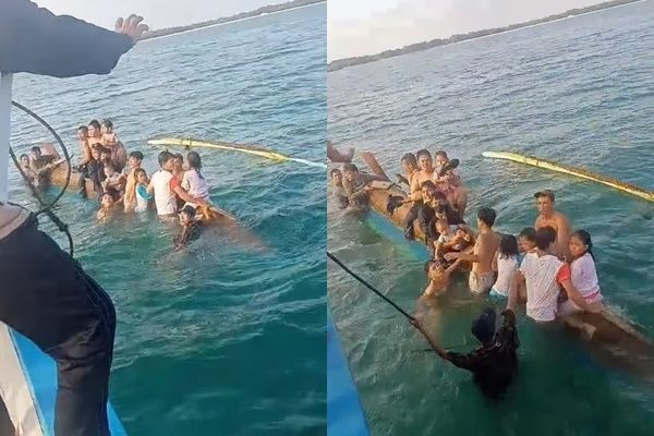 Niat Liburan, Perahu Sampan Para Wisatawan Terbalik di Tengah Laut, Anak-anak Kecil sampai Nangis (instagram/@terangmedia)