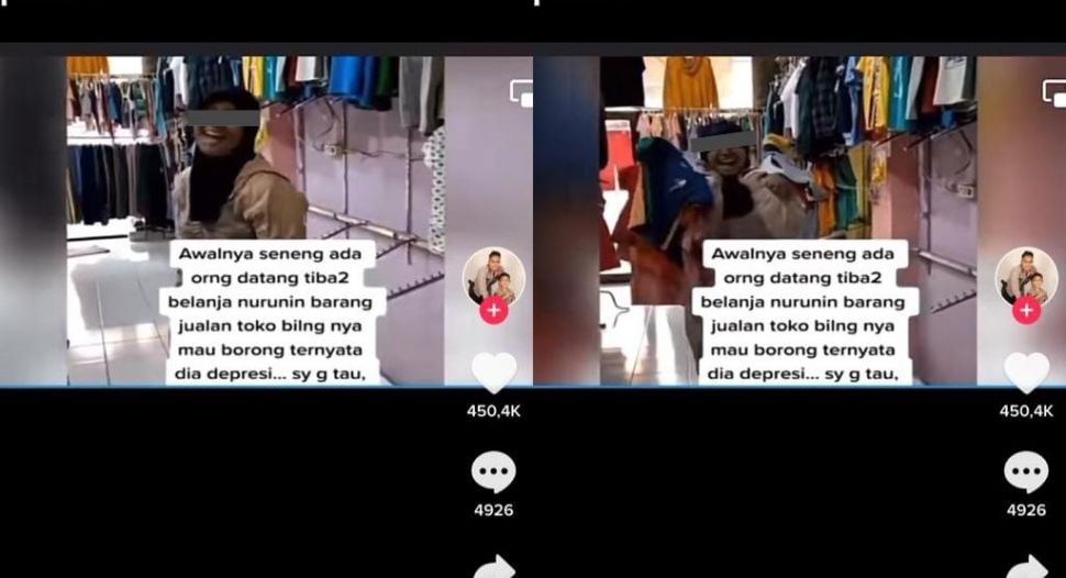 Viral video perempuan borong baju satu toko (TikTok)